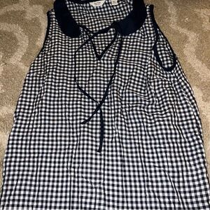 Jack Wills size 5 Black and White Gingham Sleeveless Top